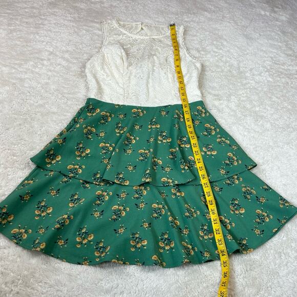 Teeze Me ruffle and lace fit and flare sleeveless dress, size 11/12 - Picture 4 of 8